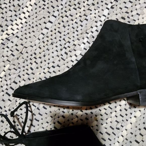 Splendid Niva Pointed Toe Suede Booties in Black - Picture 15 of 16